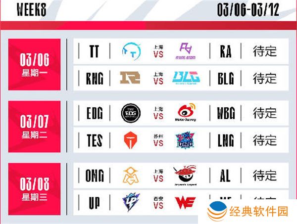 英雄联盟2023年春季赛赛程一览